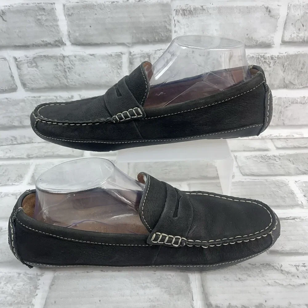 Cole Haan Wyatt Penny Men's Size 7 M Black Leather Suede Driver Loafer